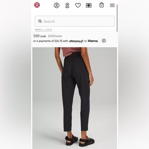 On the fly pants cropped